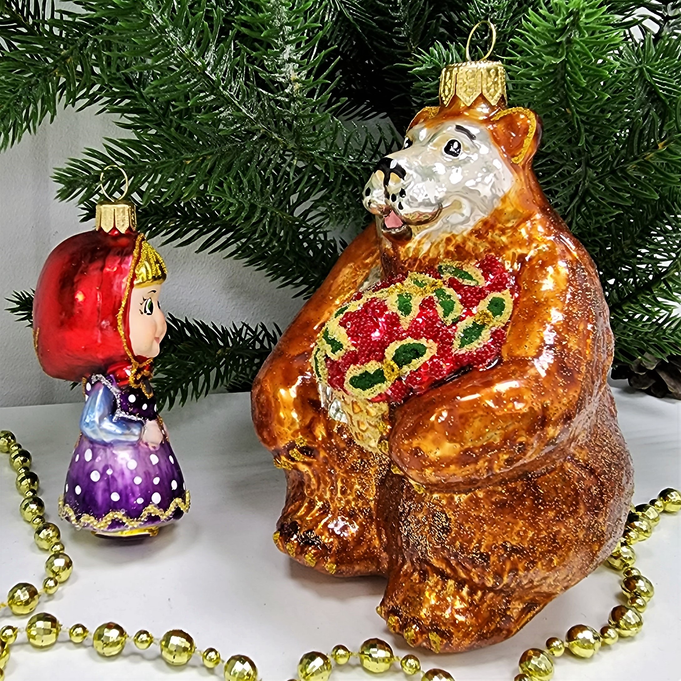 фото Набор ёлочных игрушек Маша и медведь