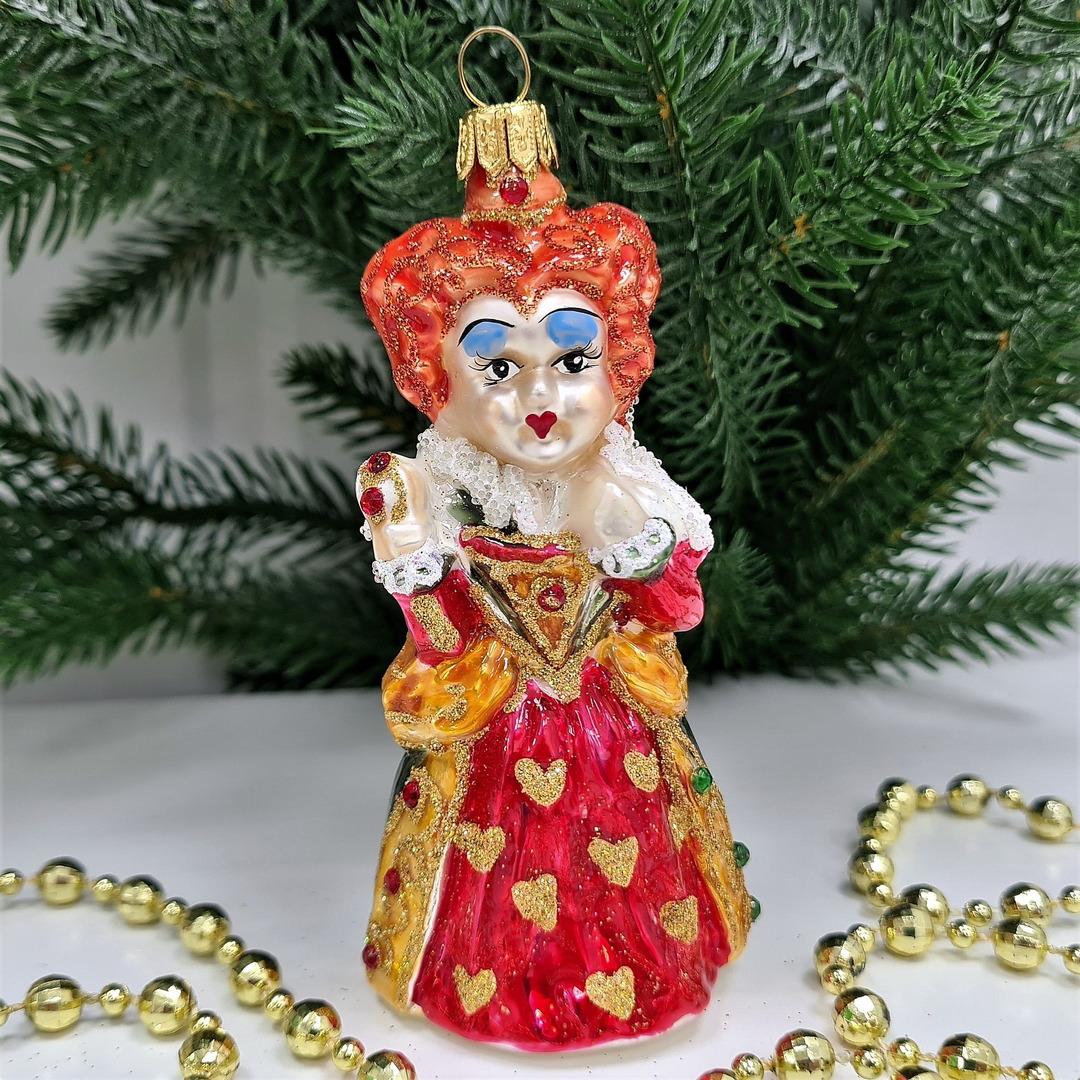 фото Стеклянная елочная игрушка Королева из Алисы
