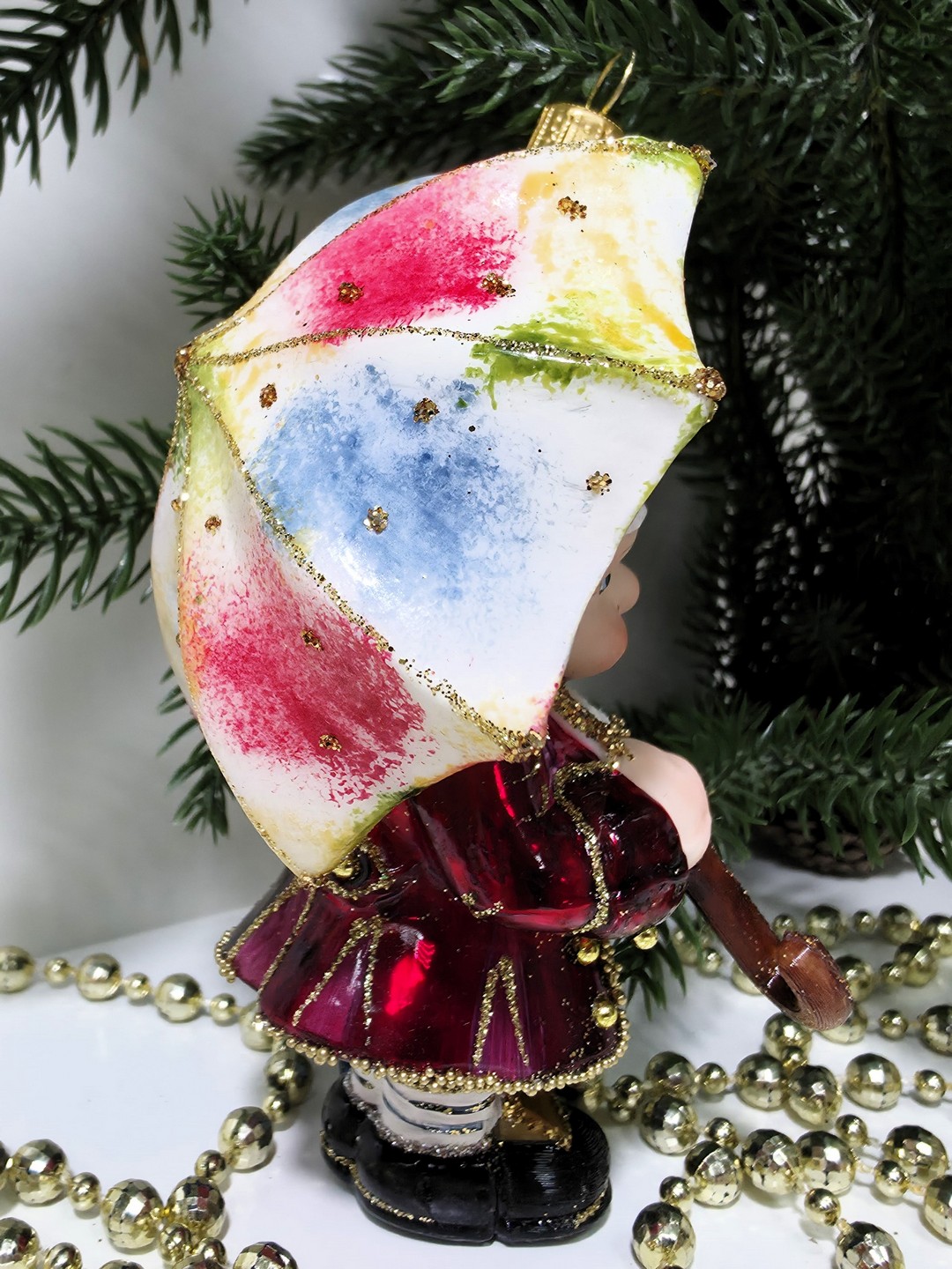 фото Стеклянная елочная игрушка Оле-Лукойе