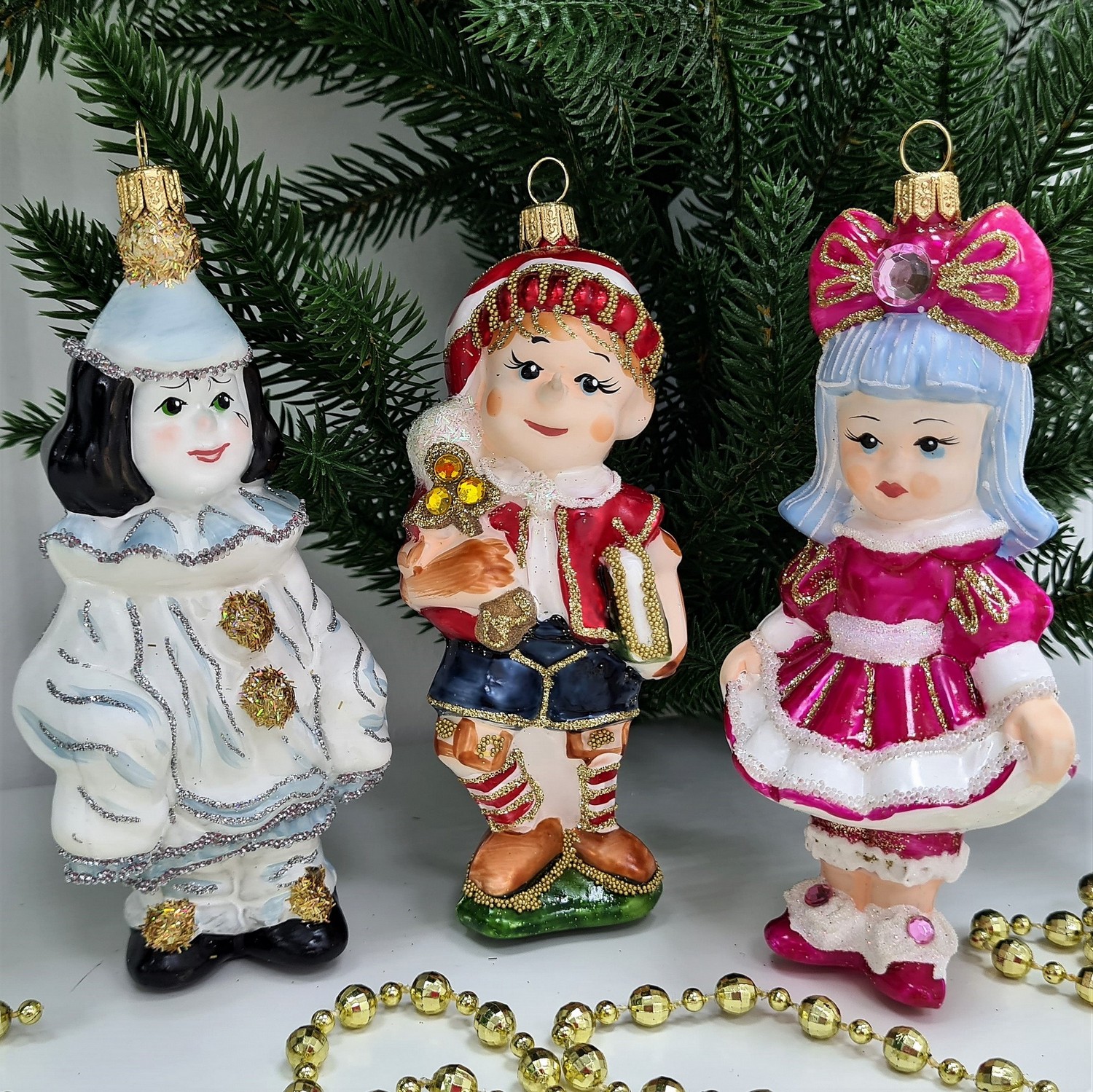 фото Набор ёлочных игрушек Буратино, Мальвина и Пьеро