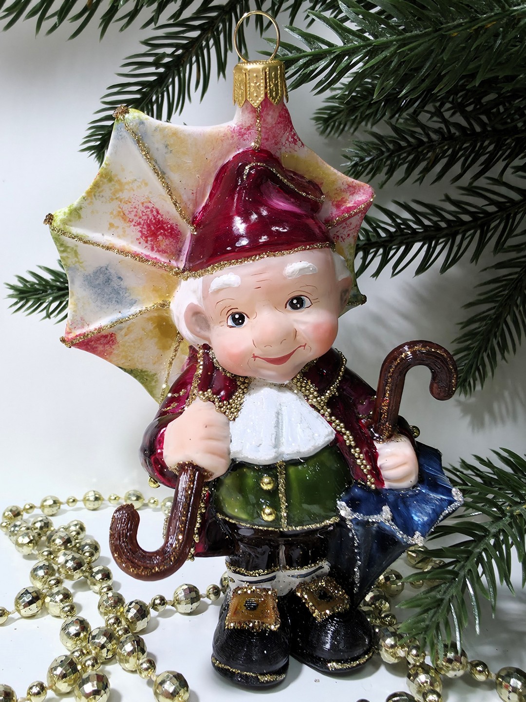 фото Стеклянная елочная игрушка Оле-Лукойе