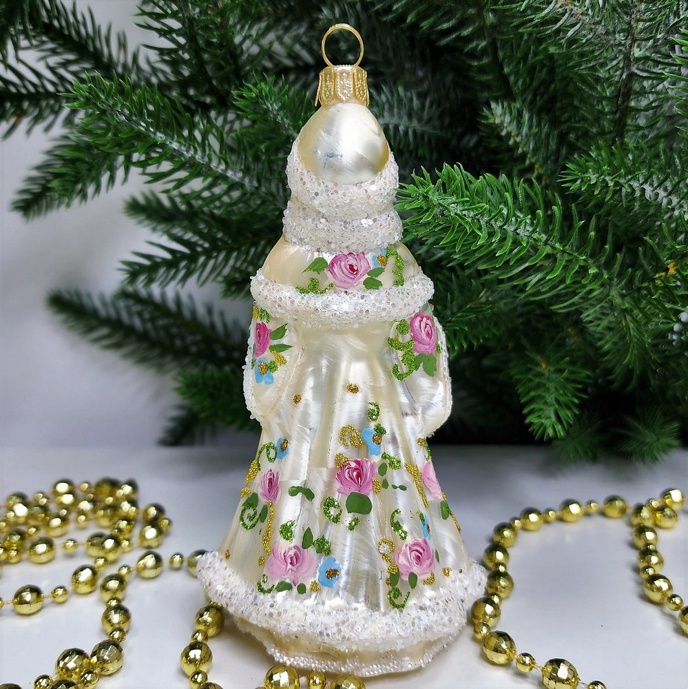 фото Стеклянная елочная игрушка Снегурочка Версаль