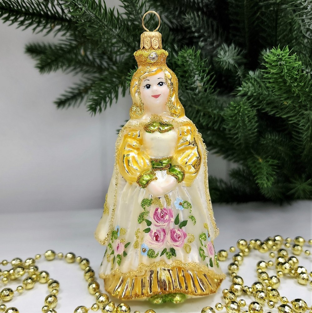 фото Стеклянная елочная игрушка Принцесса Версаль