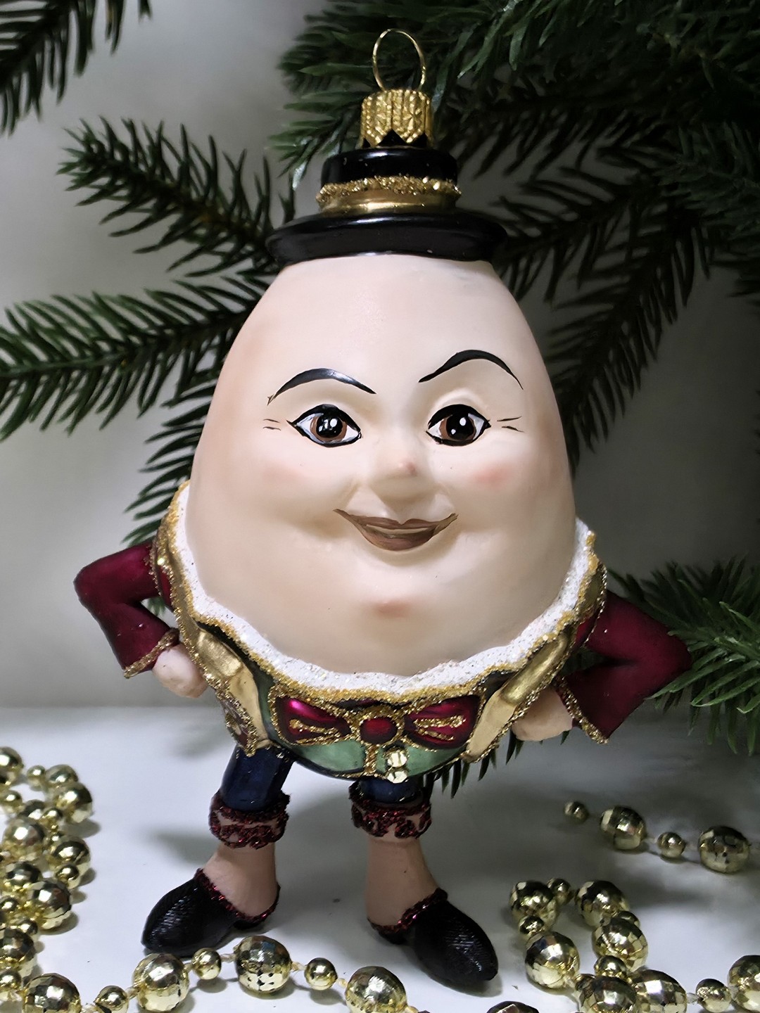 фото Стеклянная елочная игрушка Шалтай Болтай