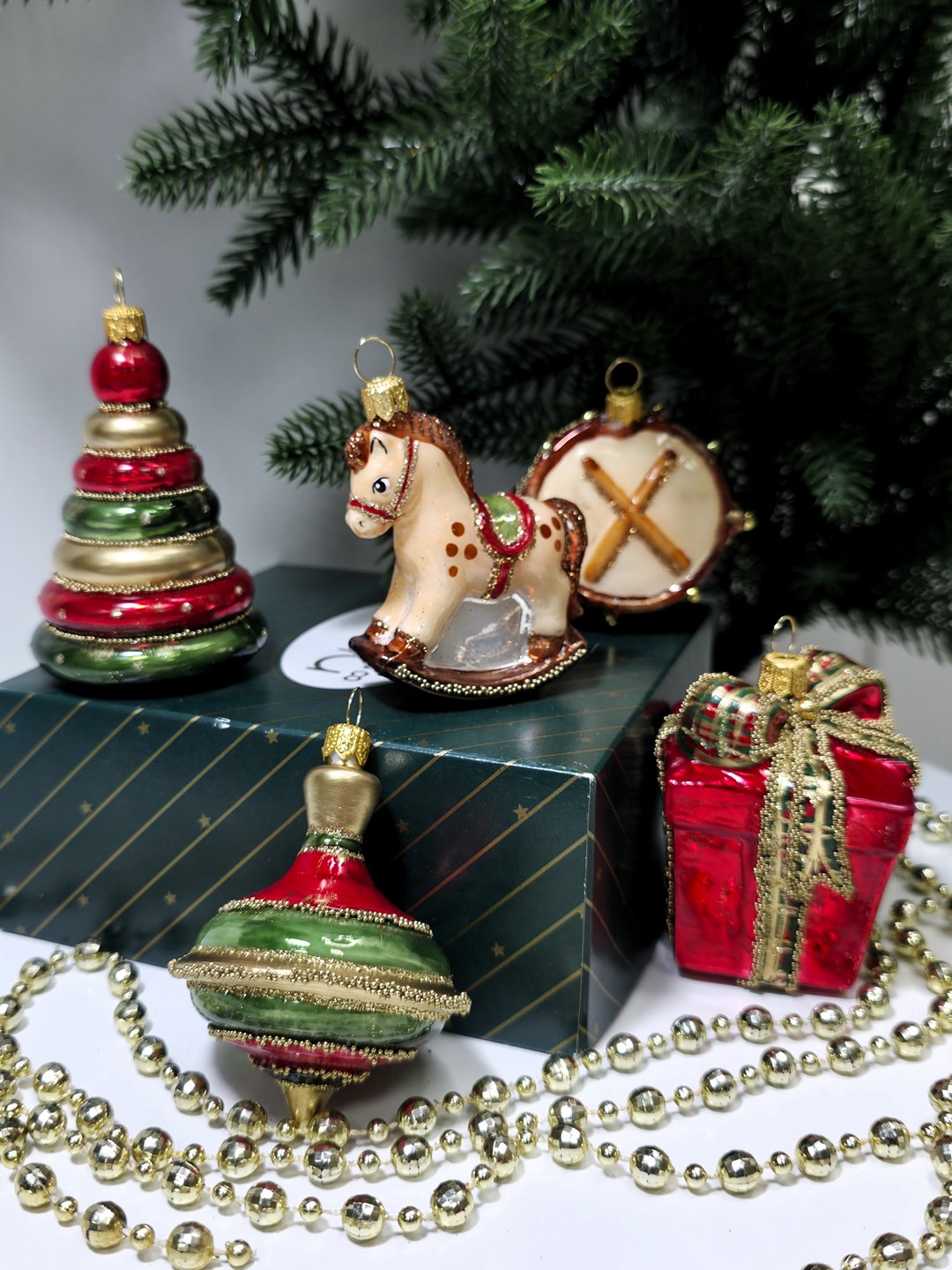 фото Набор елочных игрушек Детский с лошадкой