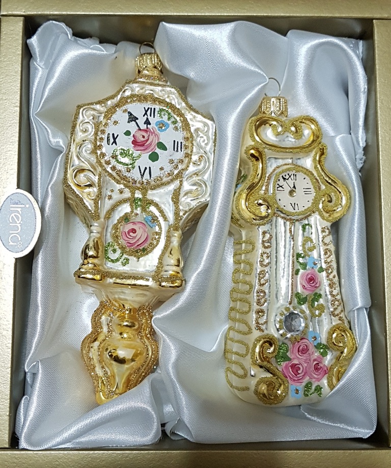 фото Набор ёлочных игрушек Двое часов Версаль
