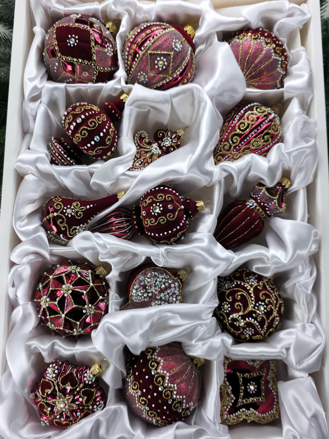 фото Набор ёлочных игрушек Бордо