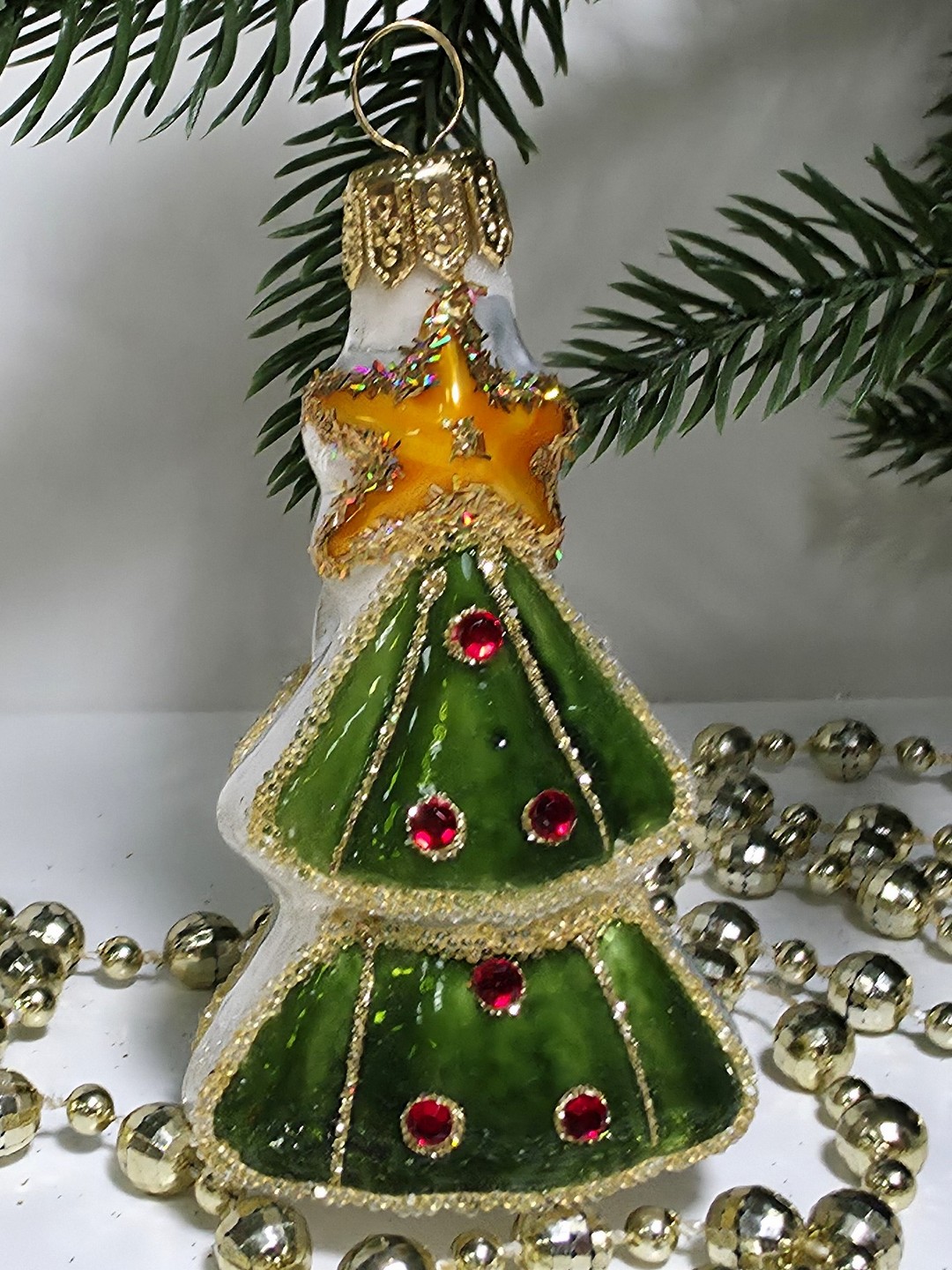 фото Стеклянная елочная игрушка Елочка