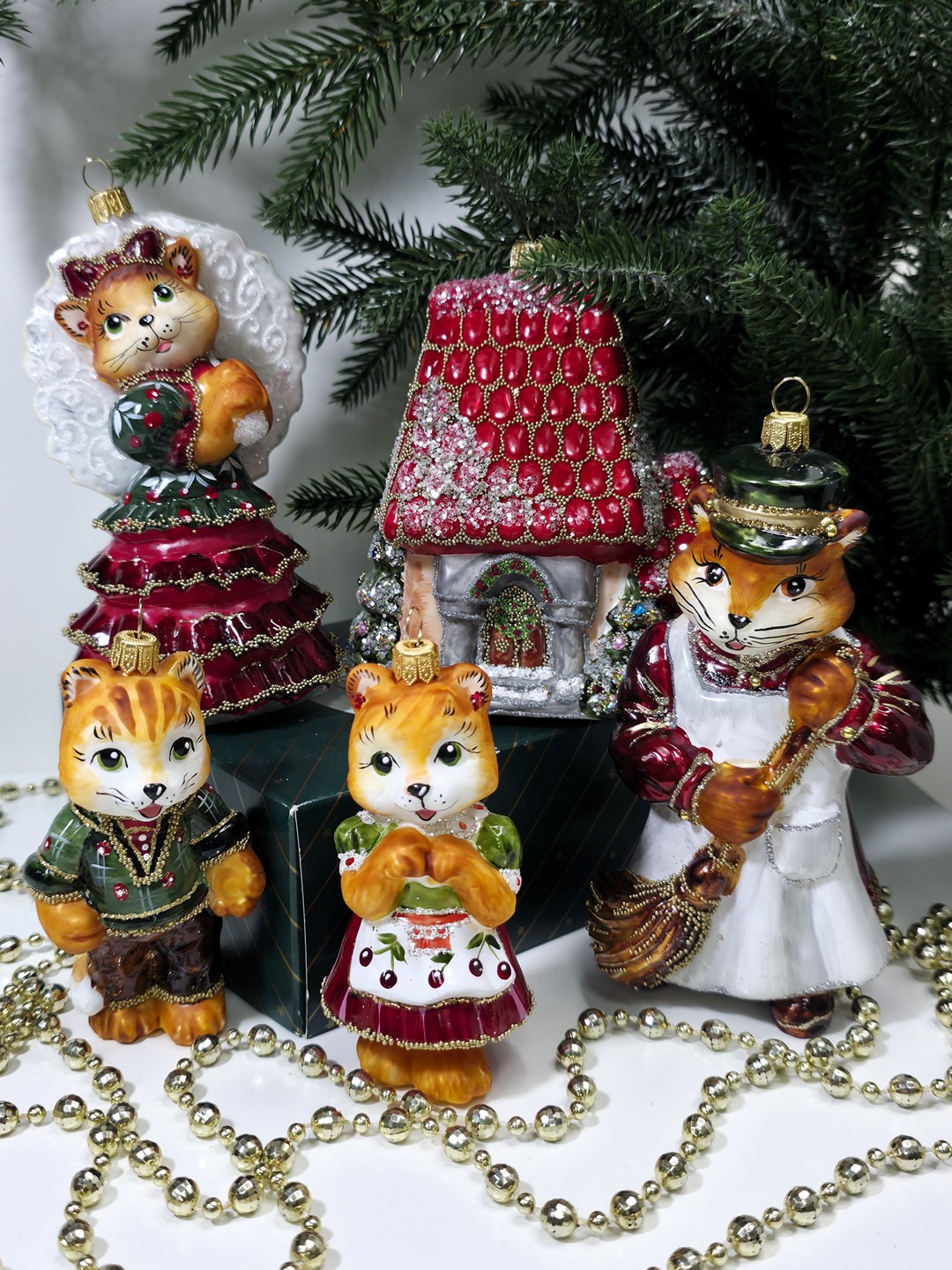 фото Набор ёлочных игрушек Кошкин дом