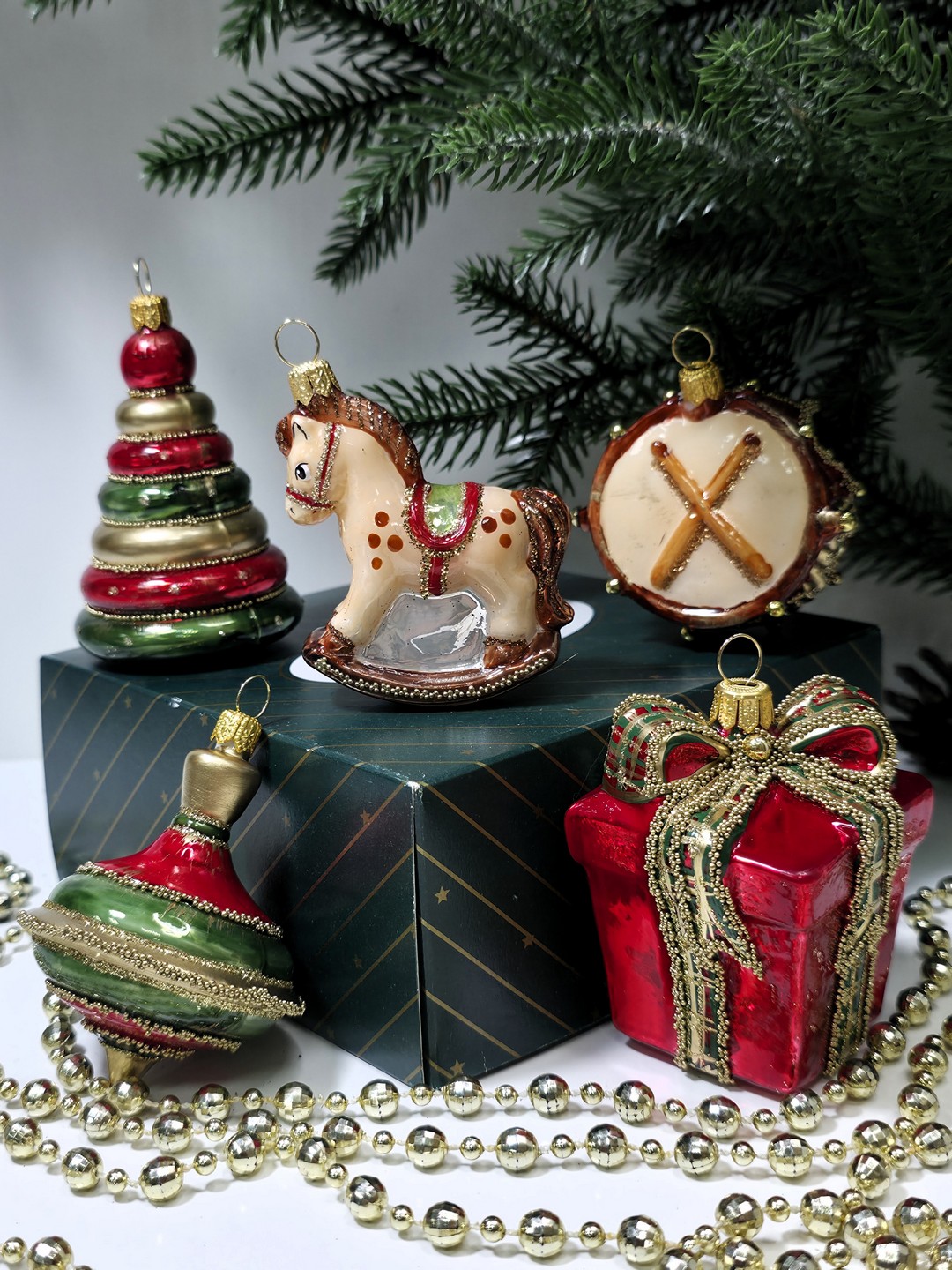 фото Набор елочных игрушек Детский с лошадкой