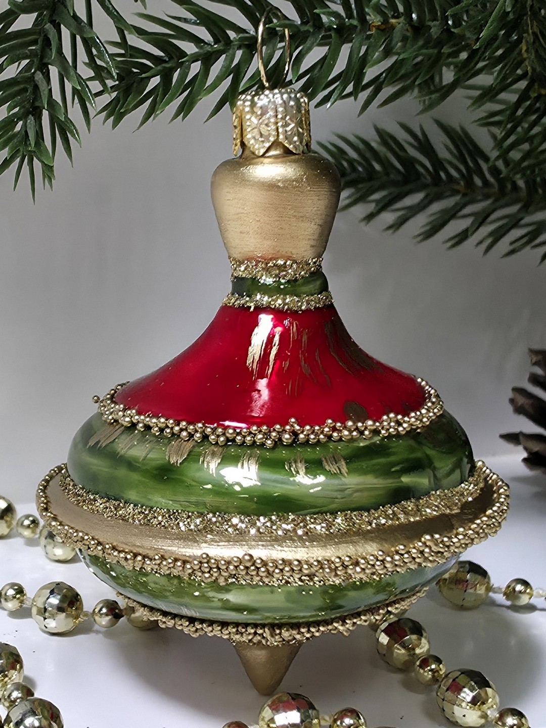 фото Стеклянная елочная игрушка Юла